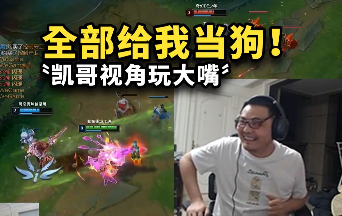 【驴酱lol】凯哥玩大嘴adc弹幕全要看凯哥视角,中期凯哥要求保护好