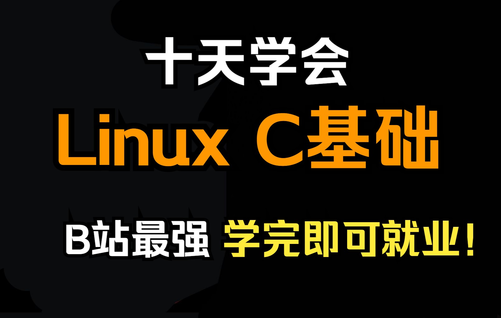 [图]Linux C基础 ，学会C语言，B站最强C语言视频教程C语言程序设计！C语言基础入门！C语言二级考试！C语言编程学习！学完可就业！！