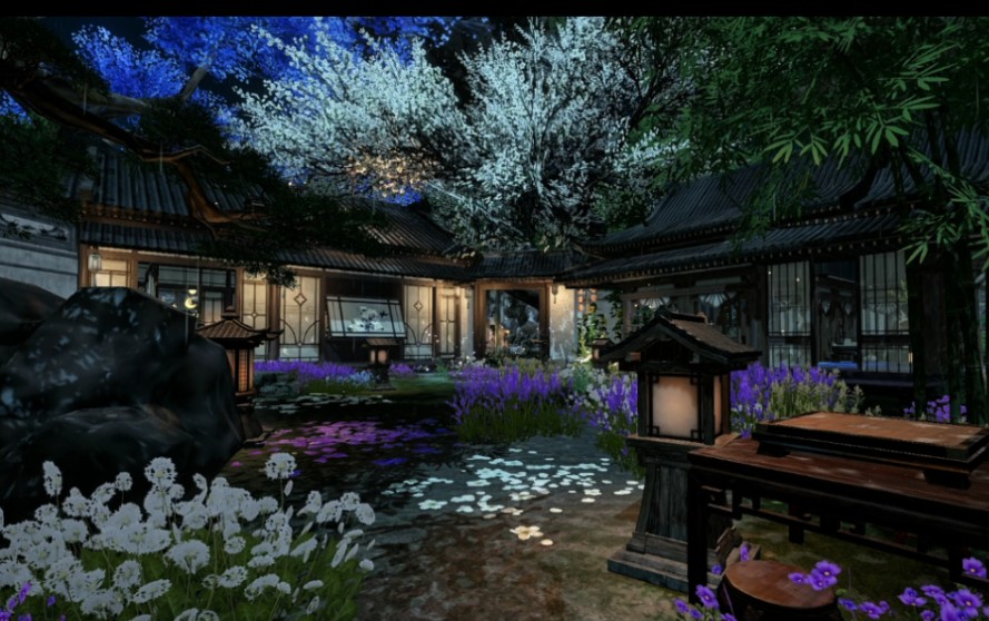 逆水寒手游庄园白噪音三分钟 | 下雨 | 山谷 | 虫鸣 | 助眠 | 自习