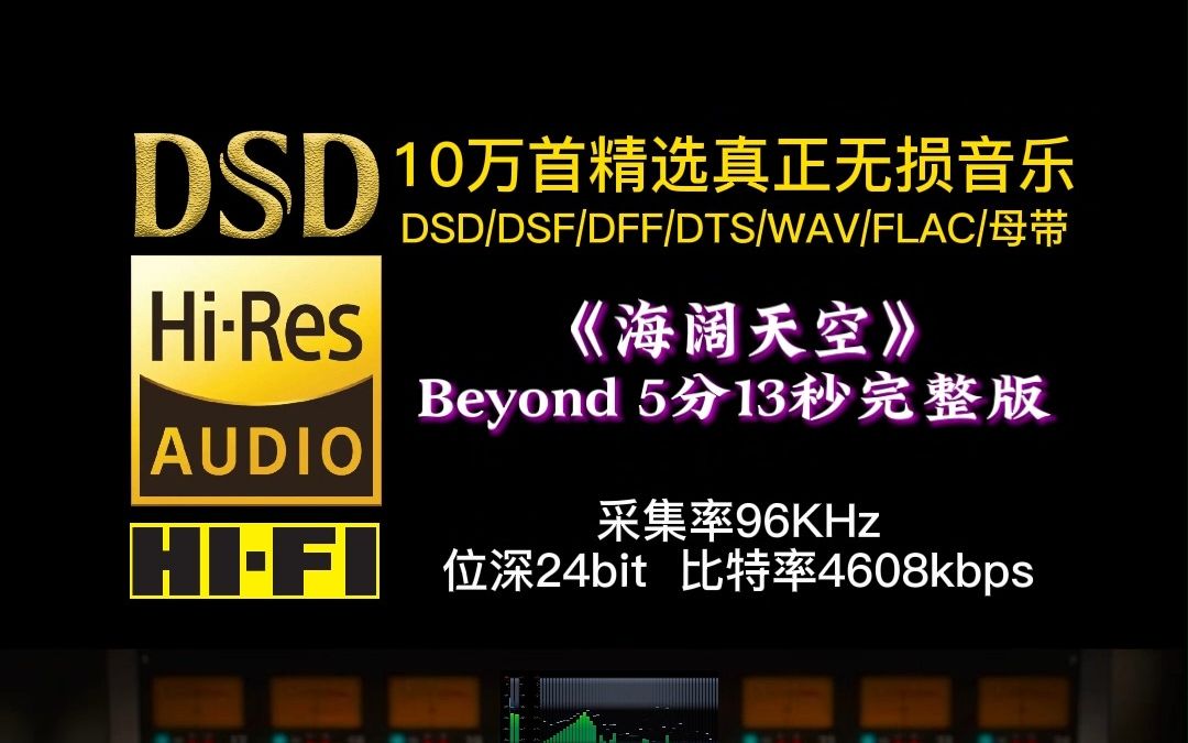 [图]10万首精选真正无损HIFI音乐：Beyond 《海阔天空》5分13秒完整版