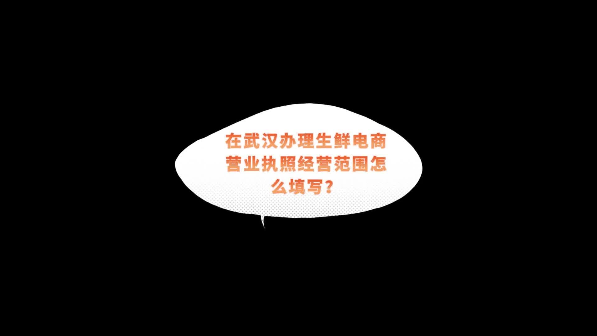 在武汉办理生鲜电商营业执照经营范围怎么填写?哔哩哔哩bilibili