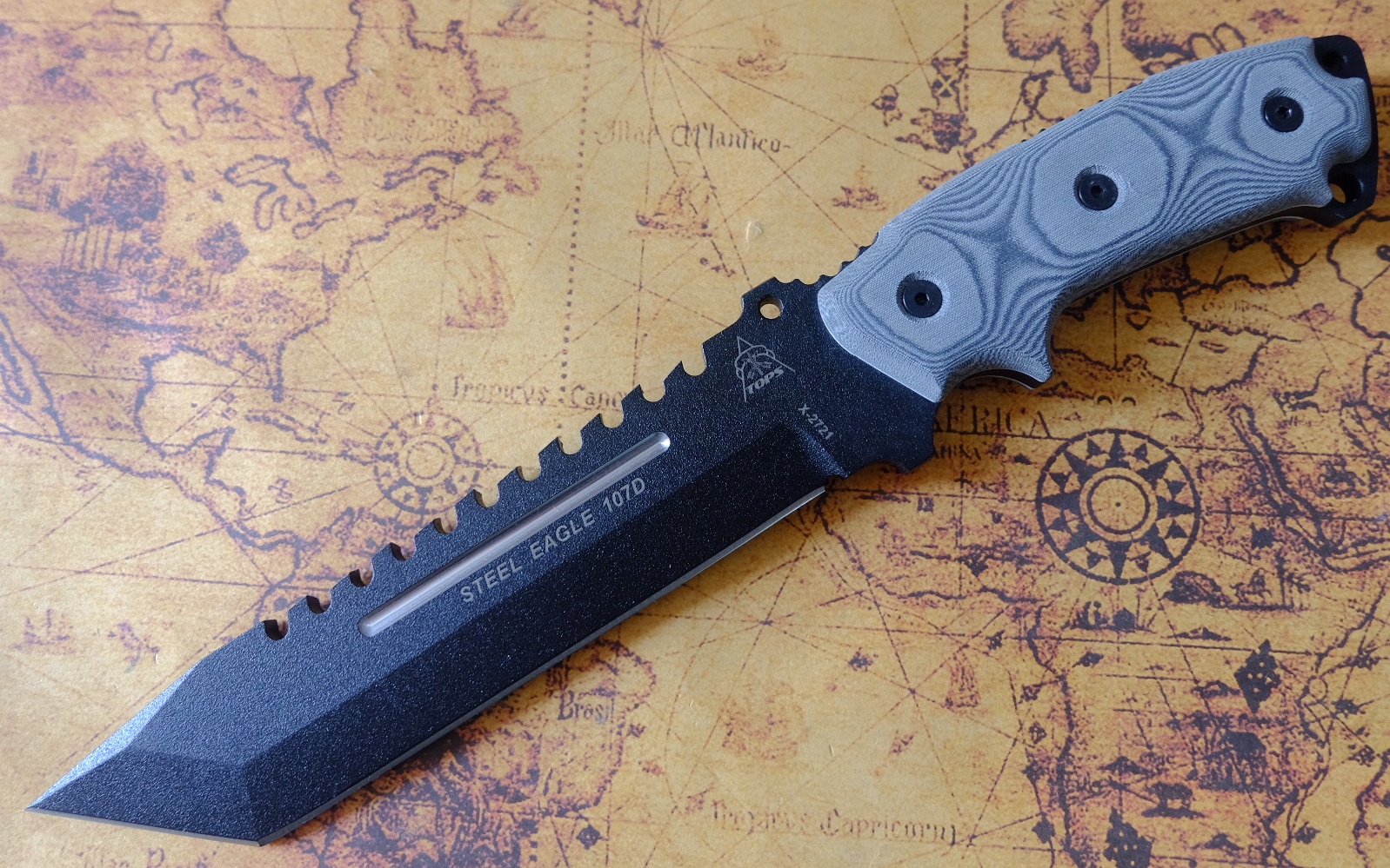 美国tops托普斯钢鹰户外战术刀具