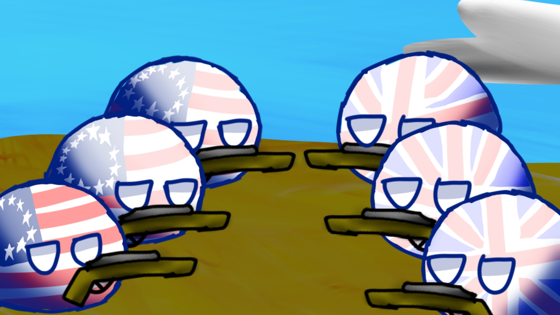 美国独立战争绘画过程