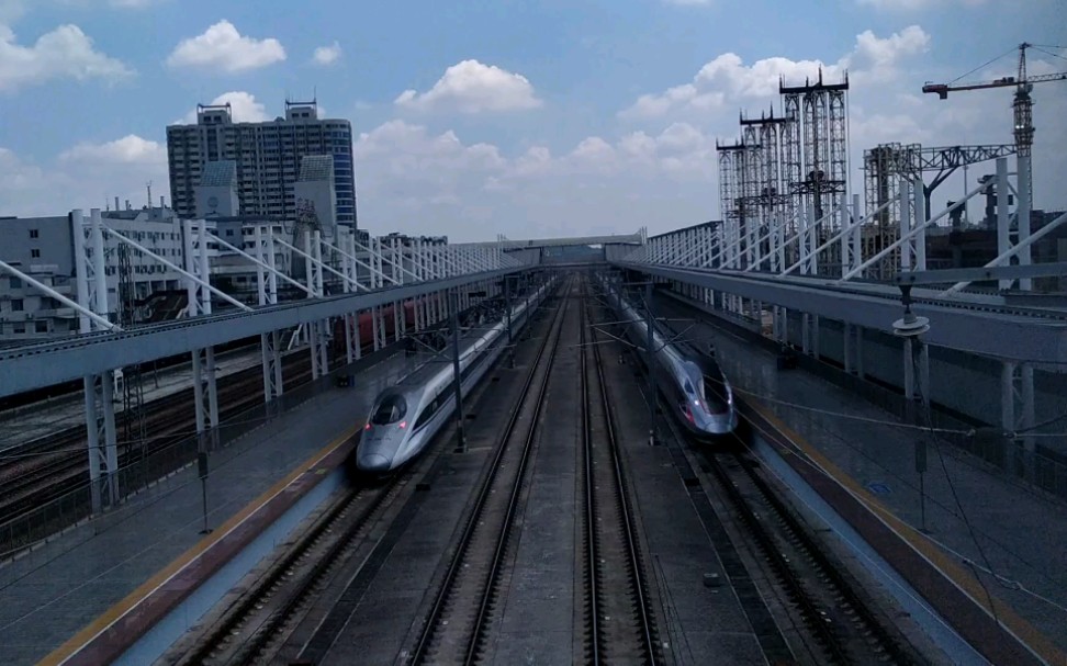 g1007次(武汉站—深圳北站)本务武汉动车段crh380al-2628广州北站3