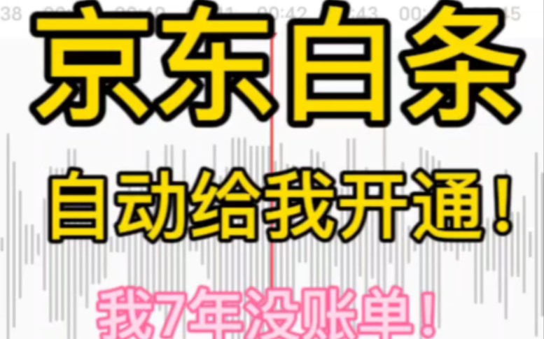 注销7年的京东白条借尸还魂,突然之间给我自动开通.哔哩哔哩bilibili