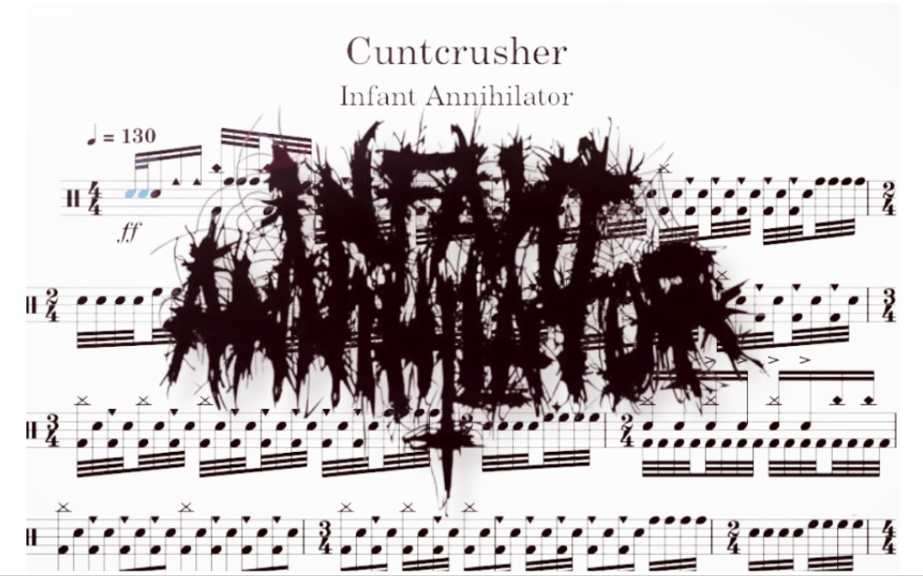 [图]【技术死核鼓谱】《Cuntcrusher》by Infant Annihilator