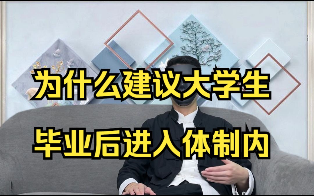 为什么建议大学生毕业后进入体制内哔哩哔哩bilibili