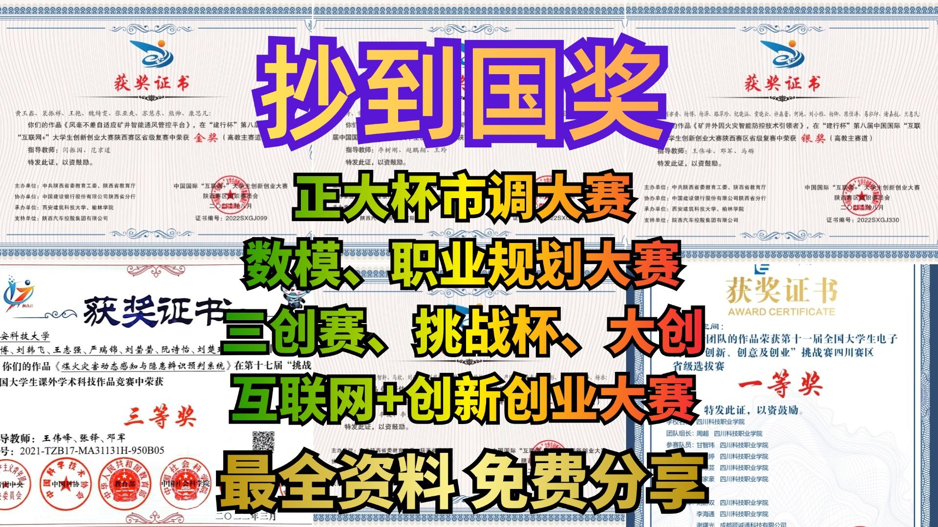 【免费领取】国奖案例|经验分享|大学生职业生涯规划大赛模板|三创赛、挑战杯、互联网+创新创业大赛国奖案例直接参考|模板直接抄哔哩哔哩bilibili