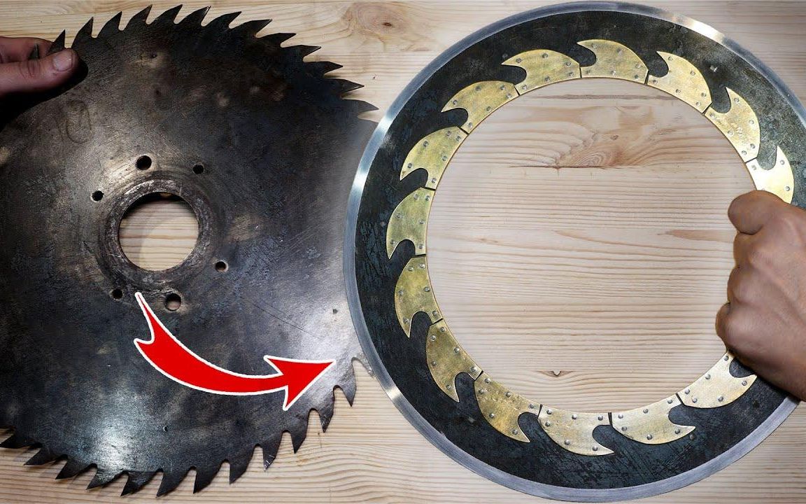 切割生锈的锯片,制造一把中国兵器"飞轮",老祖宗的武器真奇特