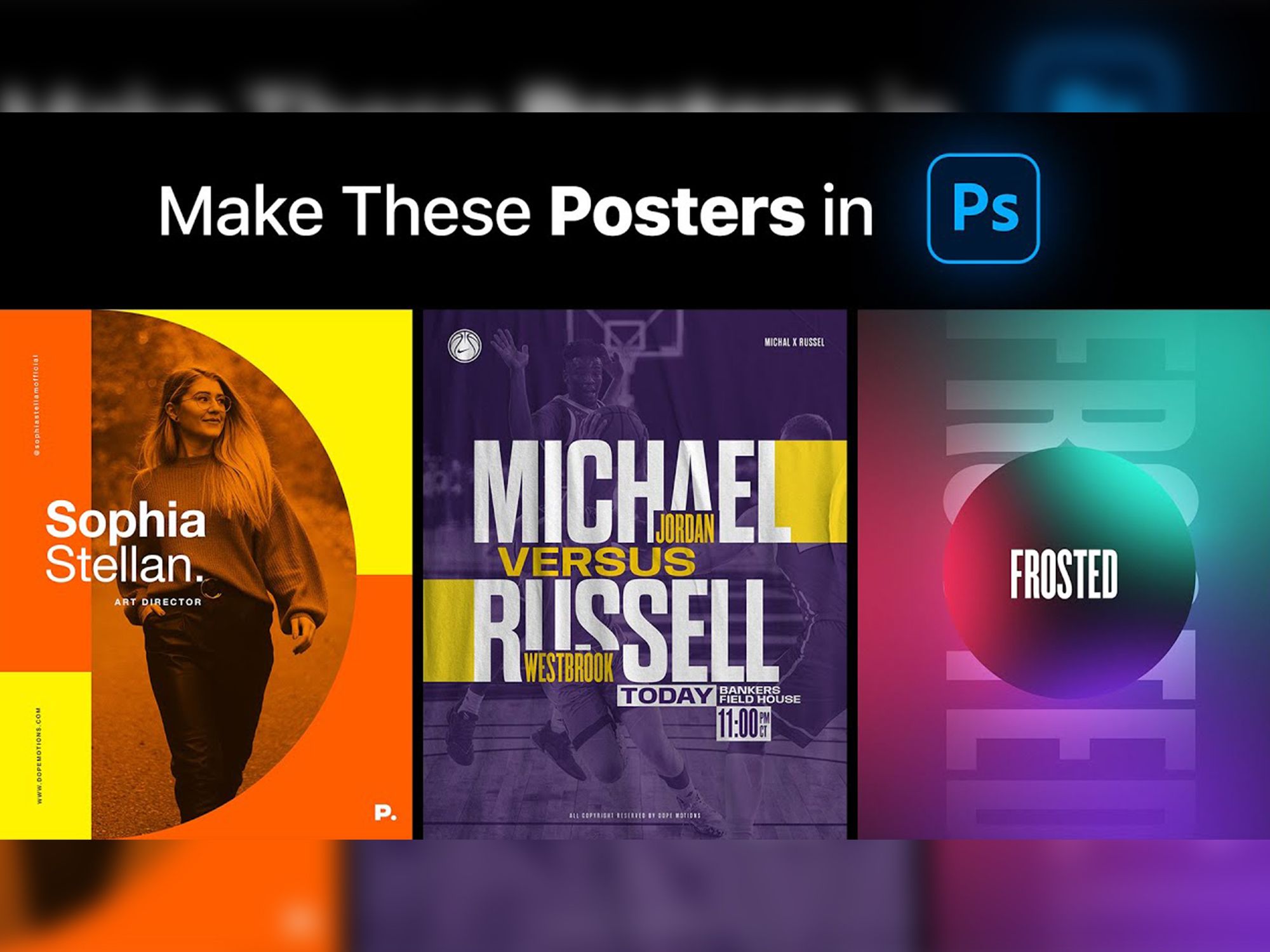 photoshop3种平面海报创意排版设计