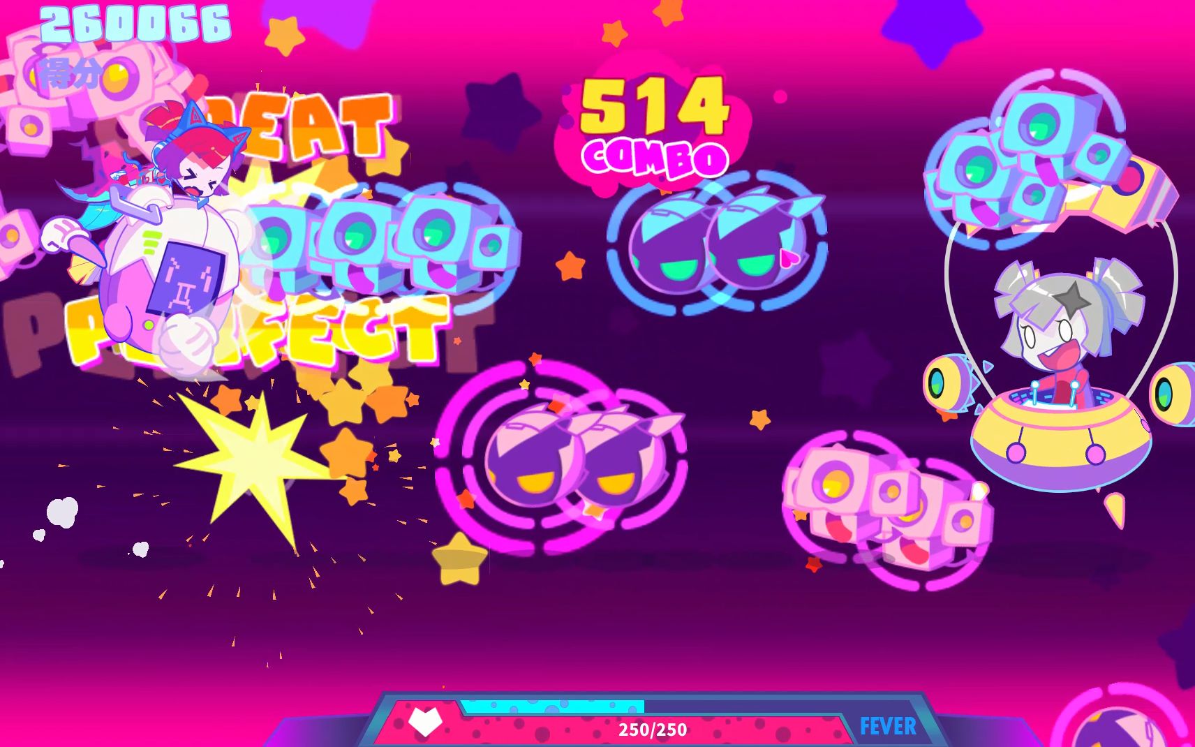 【muse dash】新角色buro 技能试玩!9级fc,纵连变单押!萌新之友!