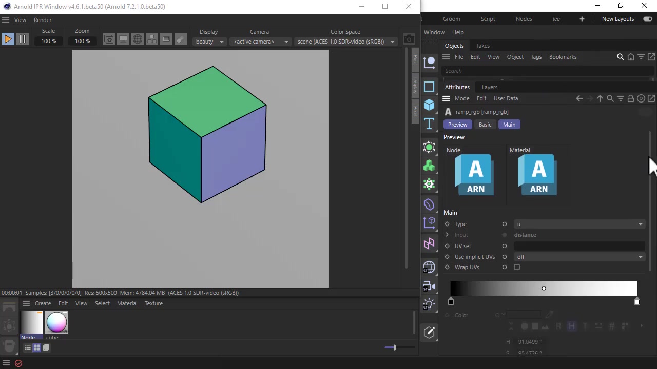 [图]阿诺德渲染器Arnold 7.2.1.0 距离着色器使用教程Distance shader