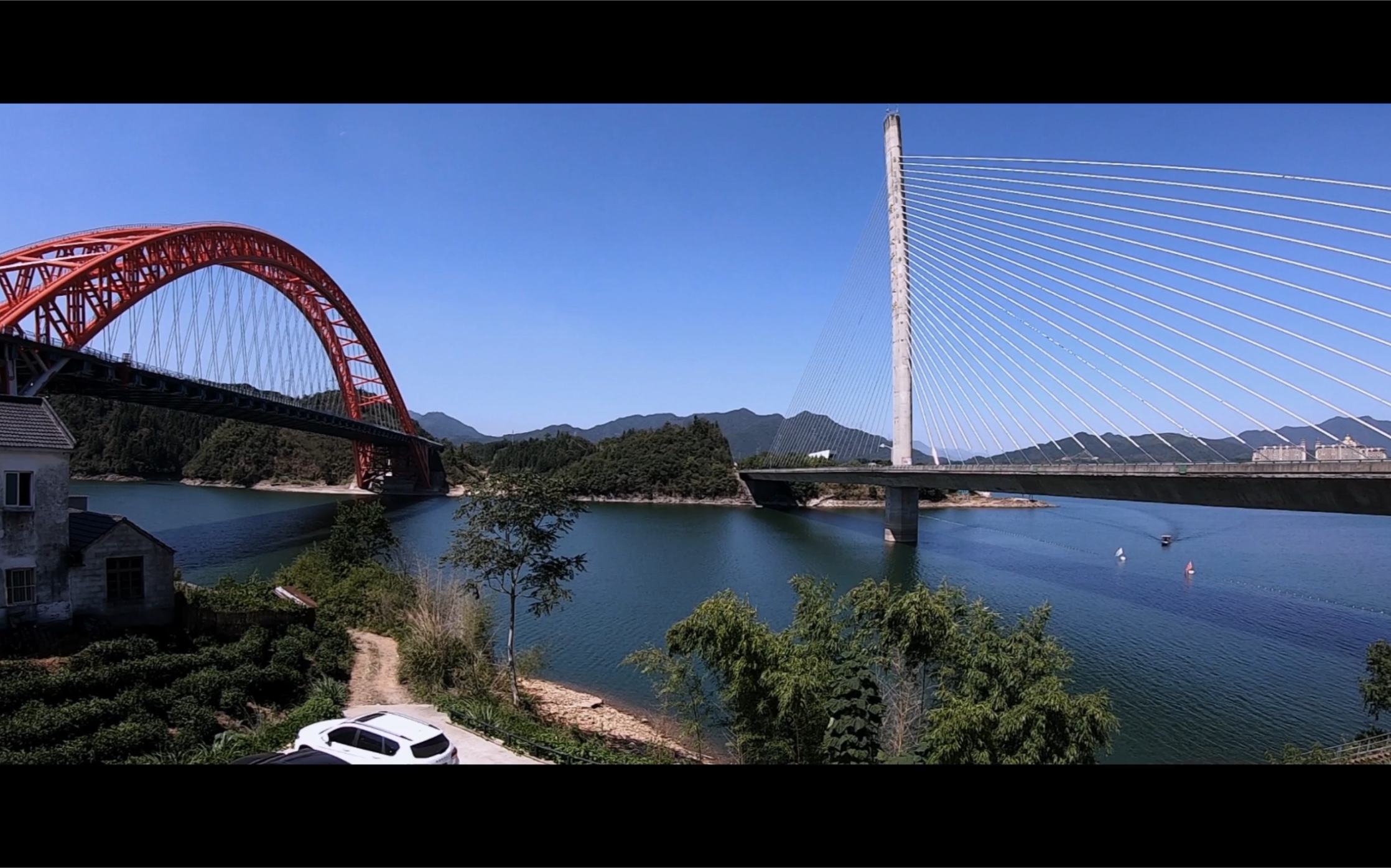 【s1000xr】黄山太平湖双桥,这bgm气势过于磅礴,剪辑全程手都在抖
