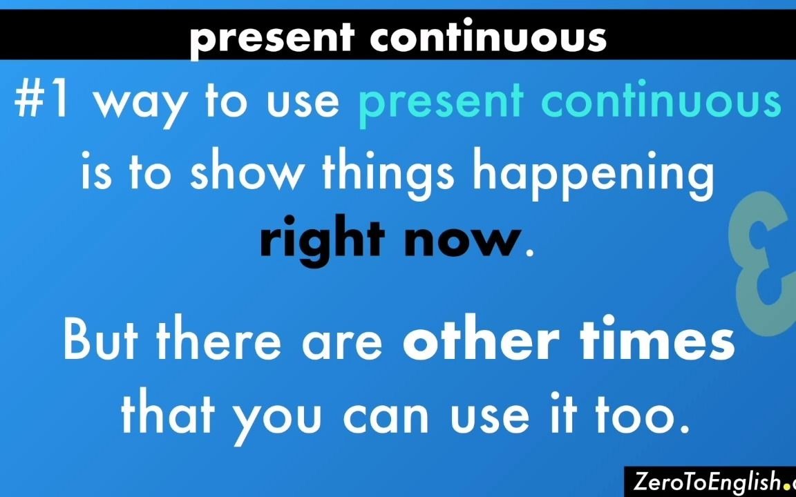 [图]Present Continuous Tense, Lesson 4 👏 现在进行时，第3课：其他用途 👏 Other Uses 👏 自学英语