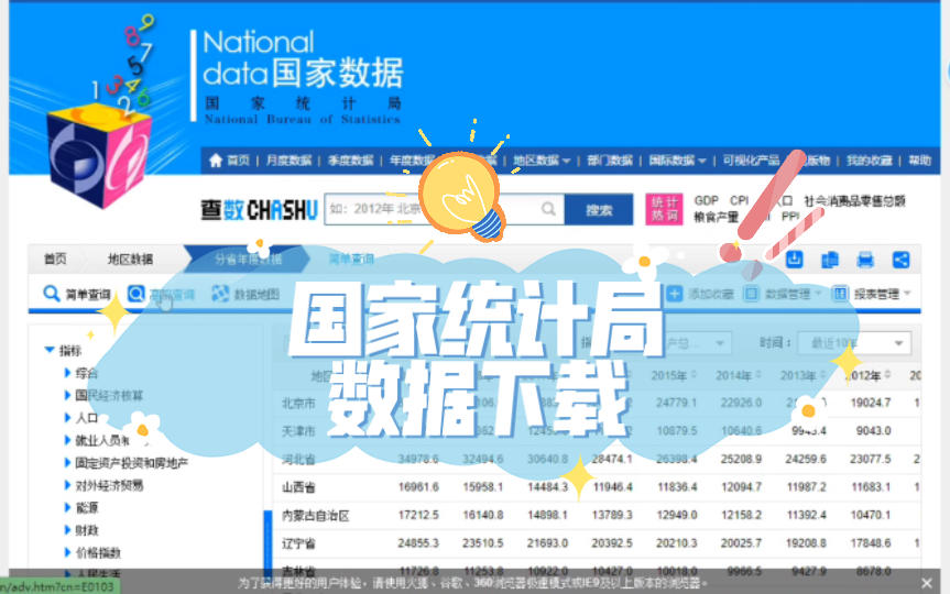 [图]小白秒懂｜国家统计局数据查询与下载