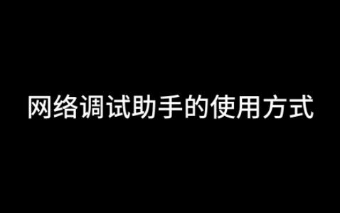 网络调试助手的使用方式