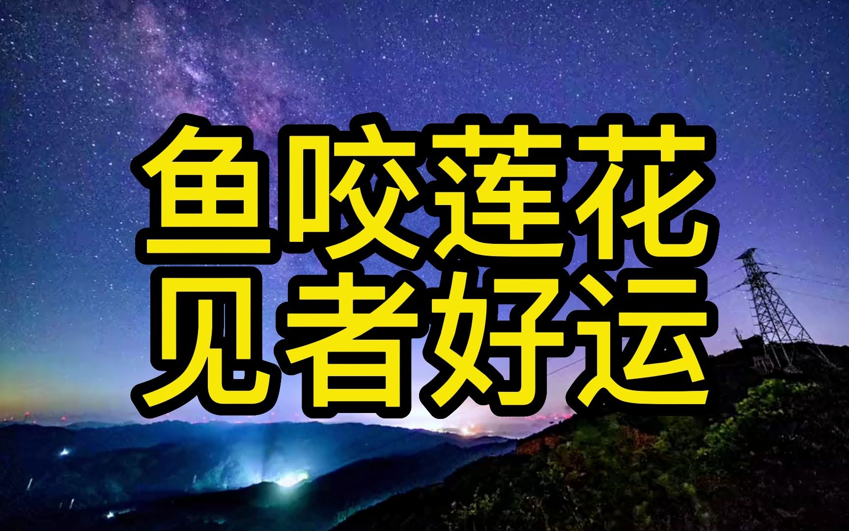 [图]哔哩哔哩不会乱推送，鱼咬莲花，见者好运，你身上霉运将被清空，从此一飞冲天。