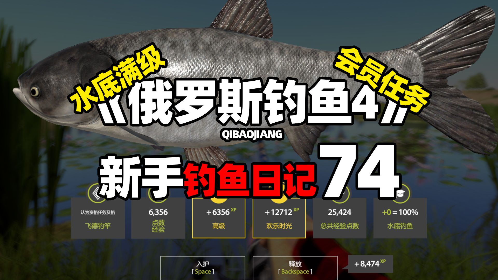 【俄罗斯钓鱼4】七宝的新手钓鱼日记74:七宝水底100%辣!拉多加湖手杆暴口胡瓜星来就有~周年庆会员任务启动!