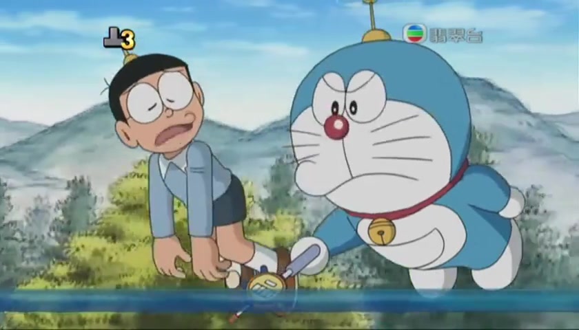 哆啦a梦 粤语版 076 發現恐龍足印