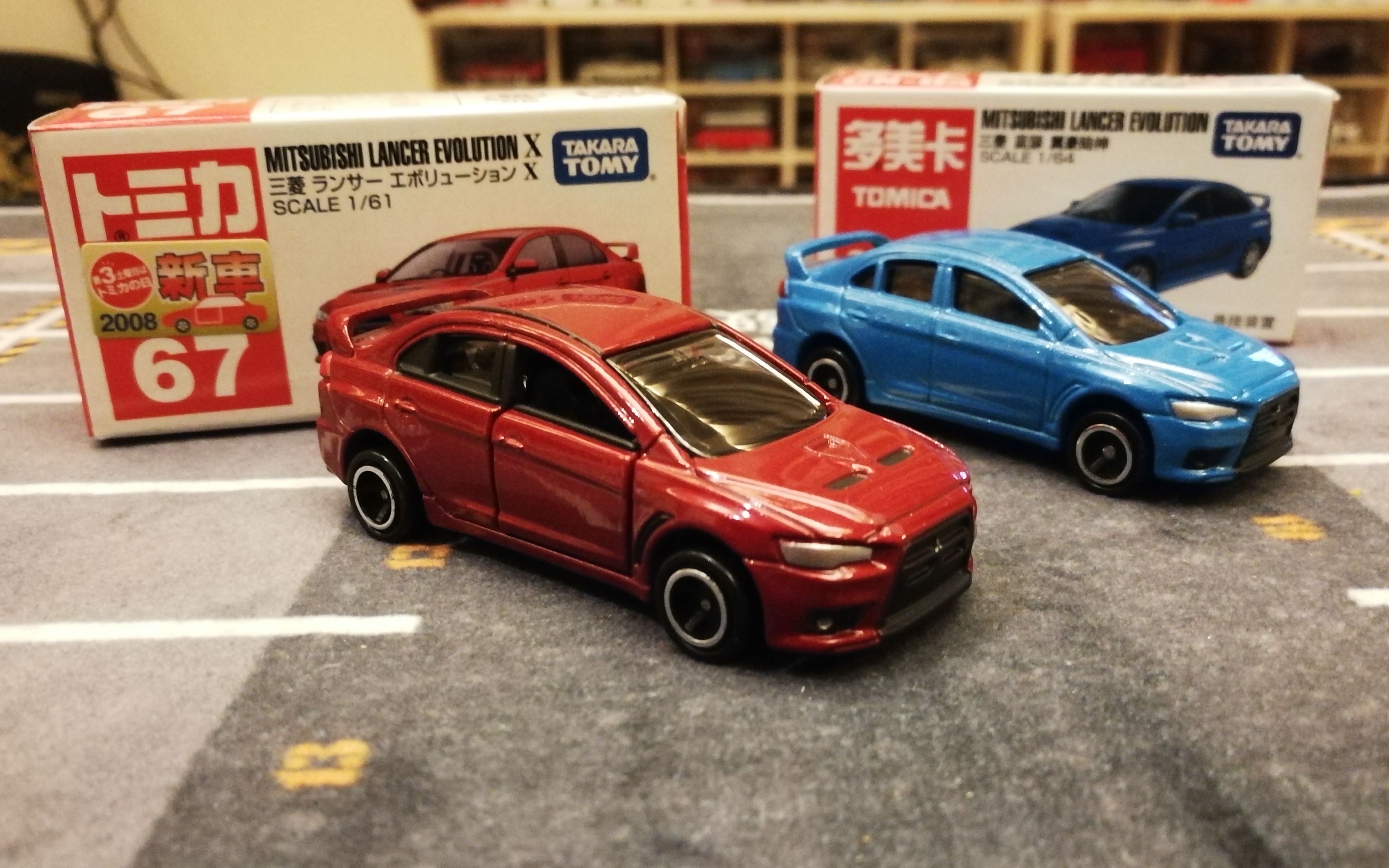 【多美卡红白盒】#67 MITSUBISHI LANCER EVOLUTION Ⅹ|短短4年中,究竟葛饰区经历了什么使模具缩水成这样?哔哩哔哩bilibili