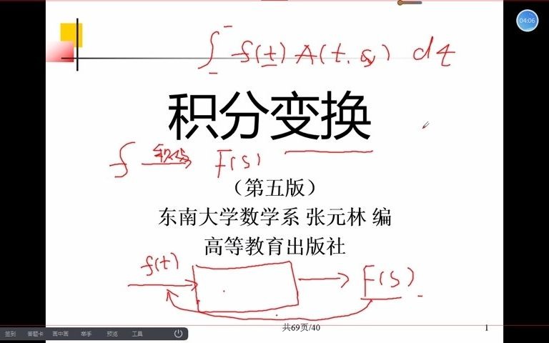 [图]积分变换【2h速成课】【20W播放重制版】【傅里叶变换】【拉普拉斯变换】【工程数学】