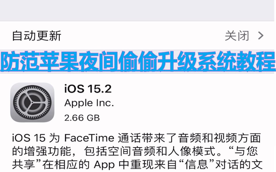 不想升级iOS系统,但是夜间又怕被苹果偷偷升级?教你一招永远屏蔽系统更新通知和升级服务哔哩哔哩bilibili