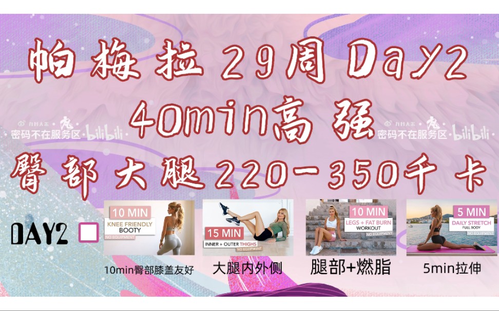 帕梅拉莱孚29周day240min高强臀部大腿220350大卡pamela reif哔哩哔哩bilibili