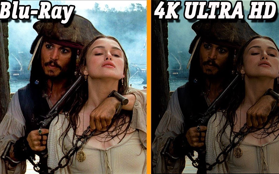 [图]（静态版）加勒比海盗1：黑珍珠号的诅咒 4K Ultra HD vs Blu-ray 画质对比