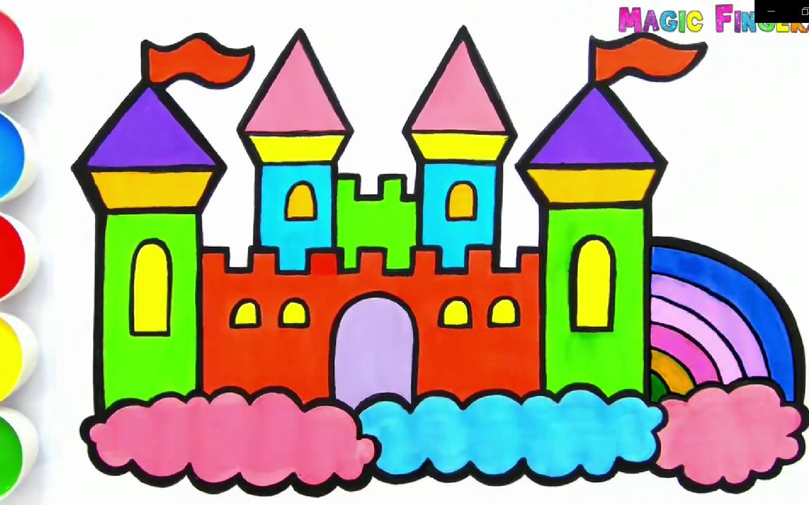 宝宝美术如何画云上城堡castleoncloudsdrawing