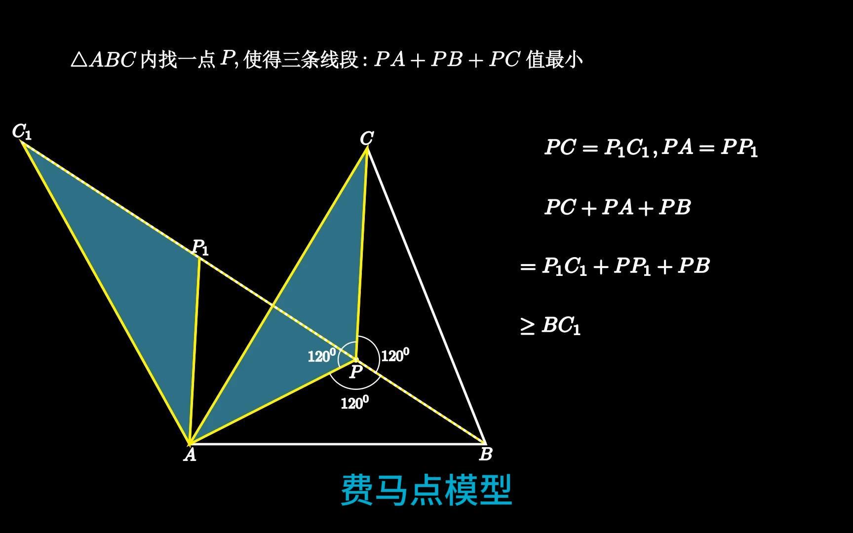 费马点模型推导与证明哔哩哔哩bilibili