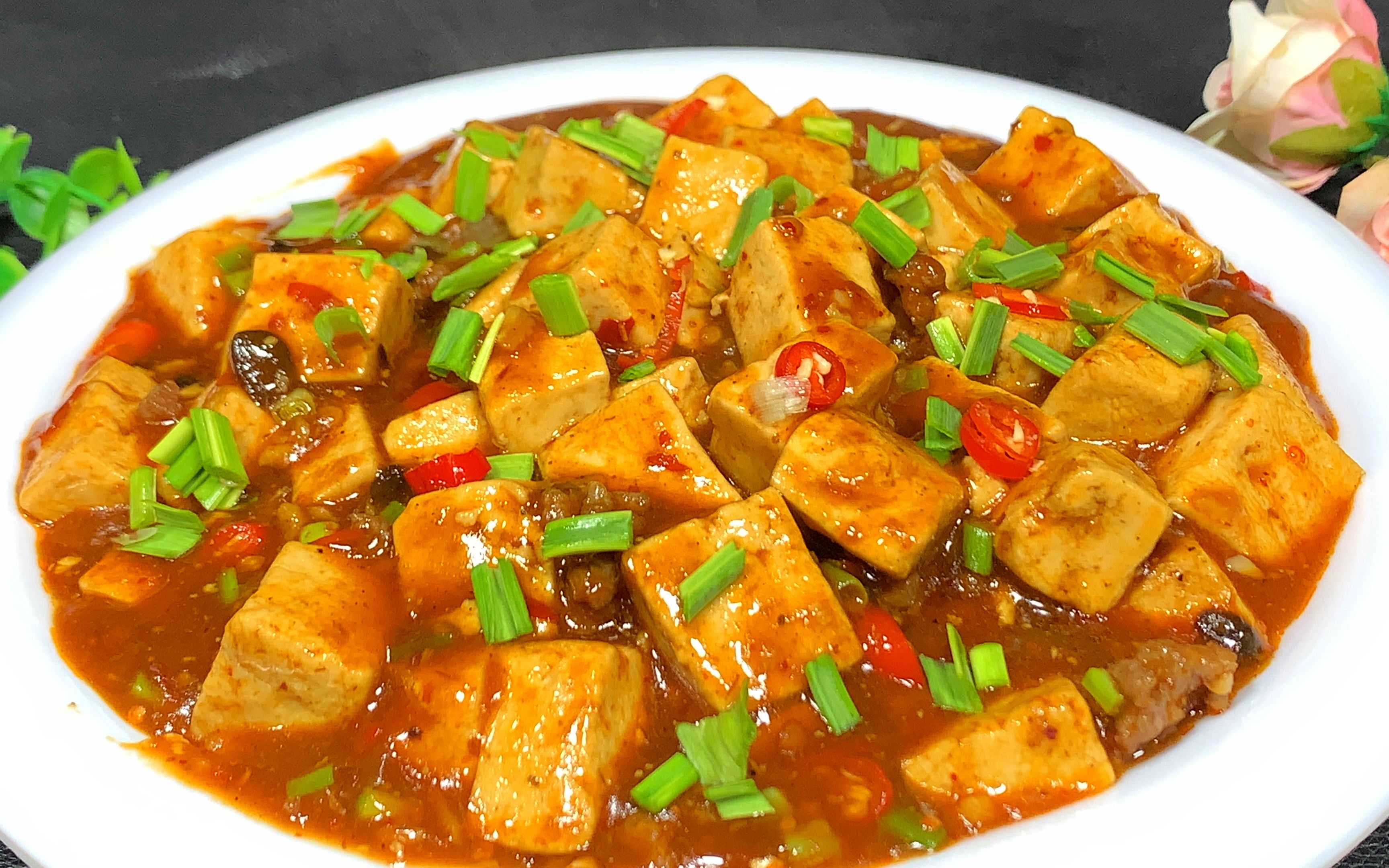 麻婆豆腐原来这么简单,大厨教你诀窍,香嫩入味,麻辣过瘾真下饭