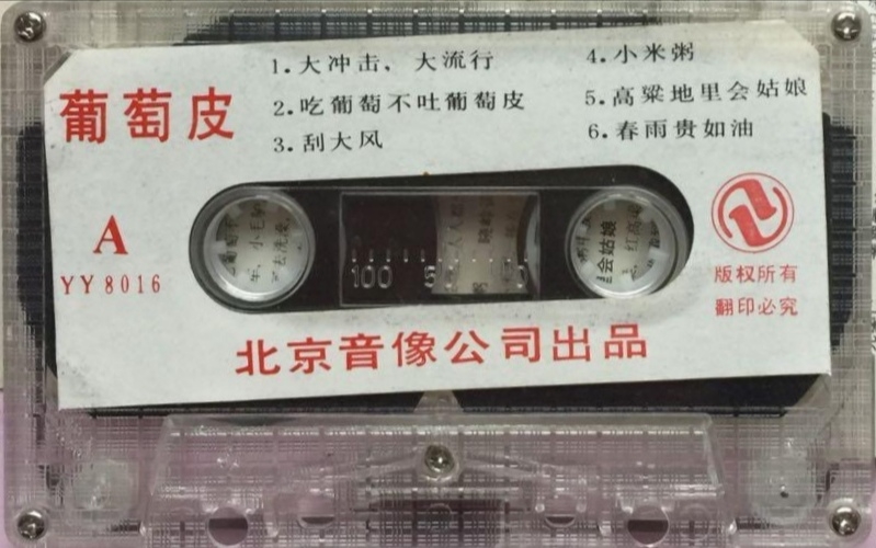 [图]1988年出版磁带音频    葡萄皮  (A)