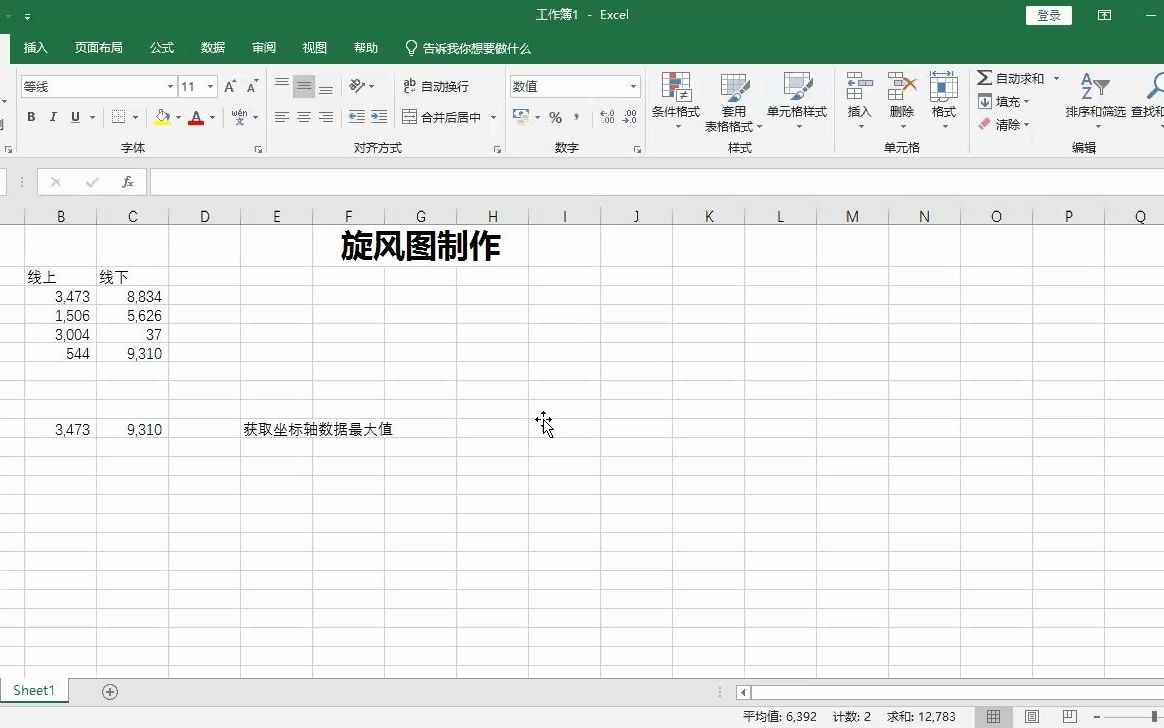 Excel 旋风图制作哔哩哔哩bilibili