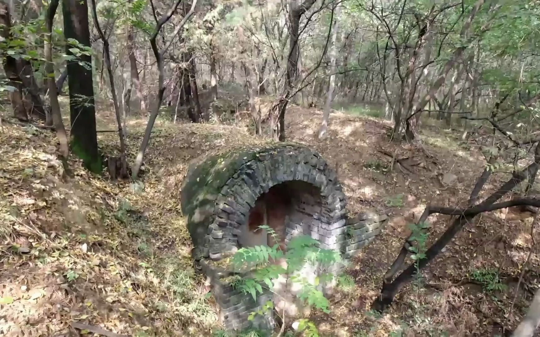 蚌埠老虎山发现许多战争遗迹城市氧吧森林公园惊现暗堡防空洞