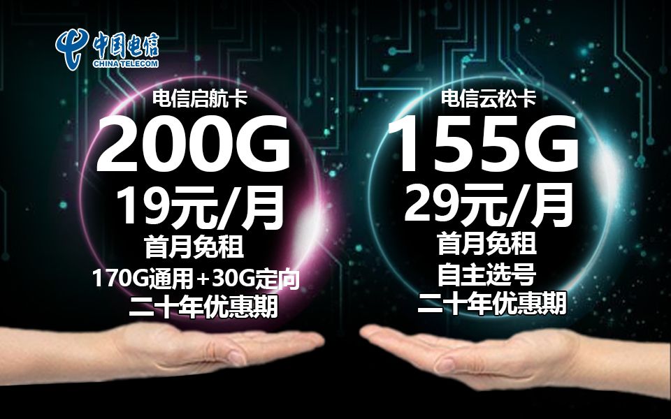 [图]【小凌精选】19元200G黄金速率和29元155G自选号手机卡套餐对比，都有什么区别？性价和稳定你更中意哪种类型的流量卡？