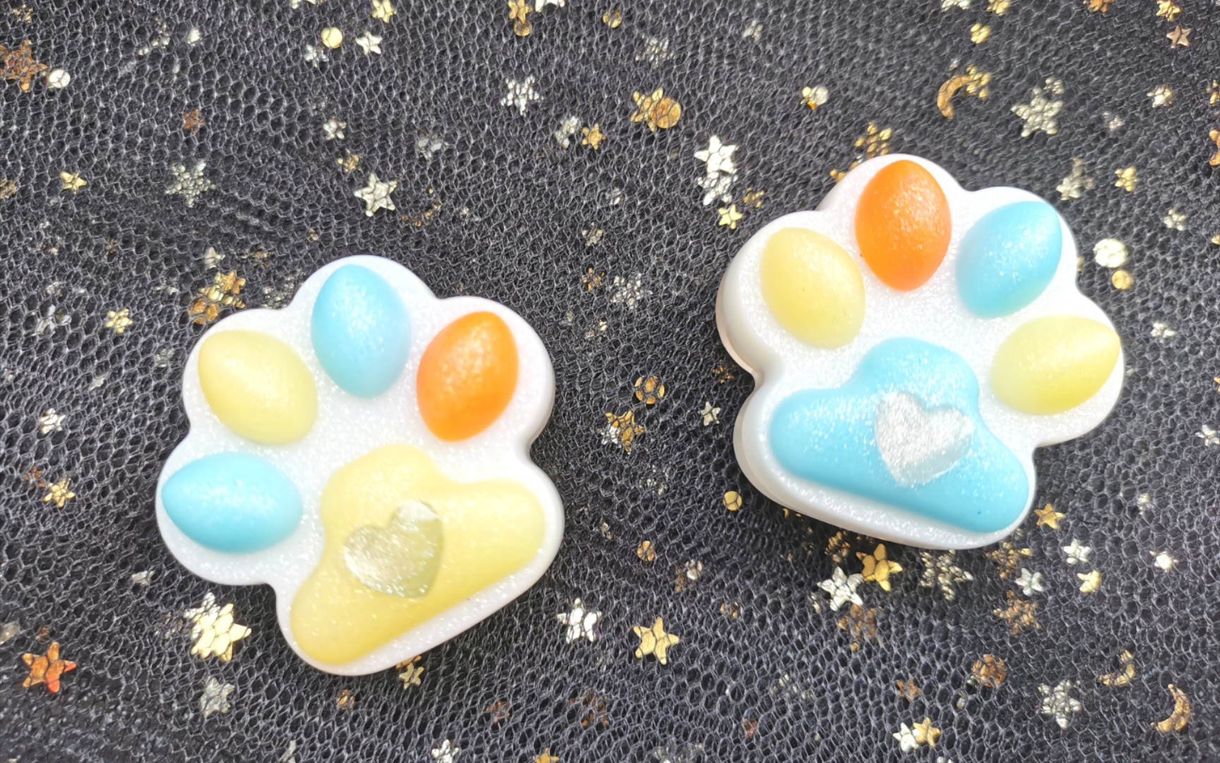 【滴胶】糖果色的肉垫垫,爱丽丝兔兔猫爪脱模