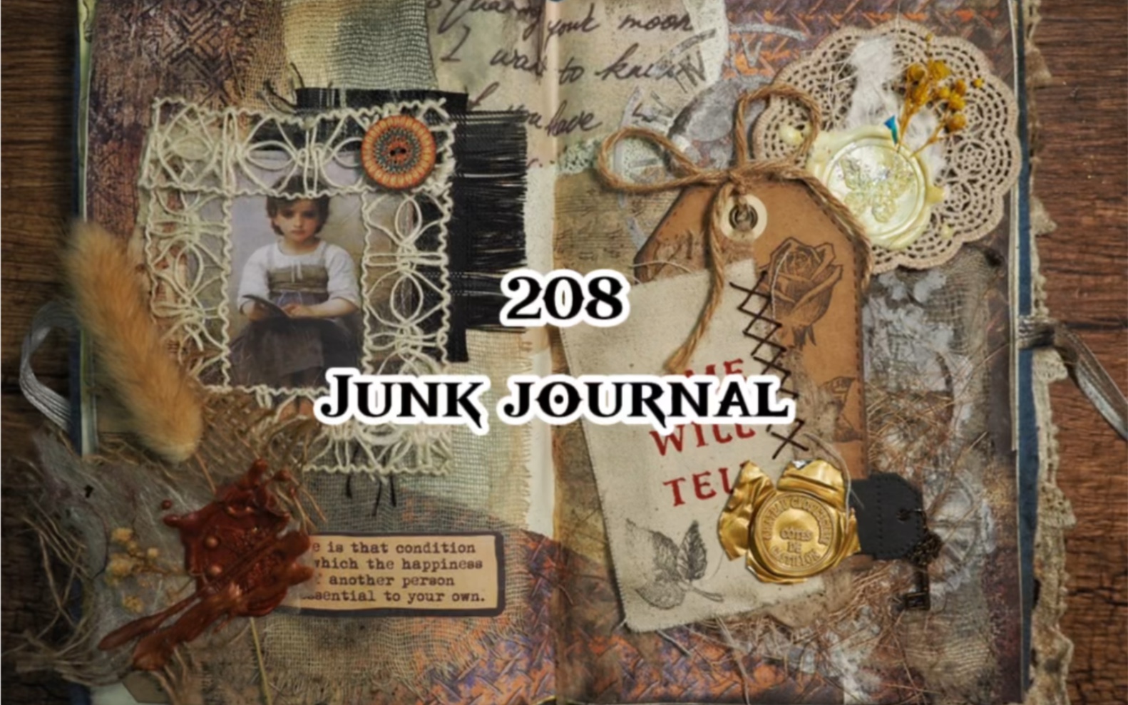 208期junk journal |生活碎片#艺术垃圾杂志#手帐拼贴#助眠哔哩哔哩bilibili