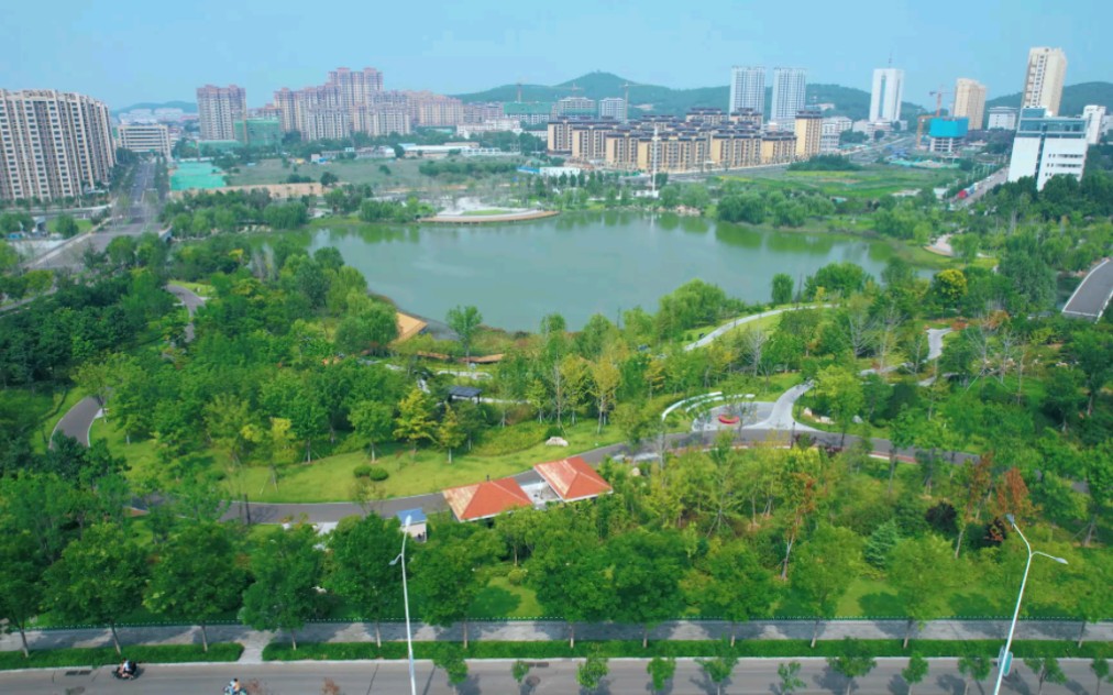 山东平阴云翠湖公园美丽景色