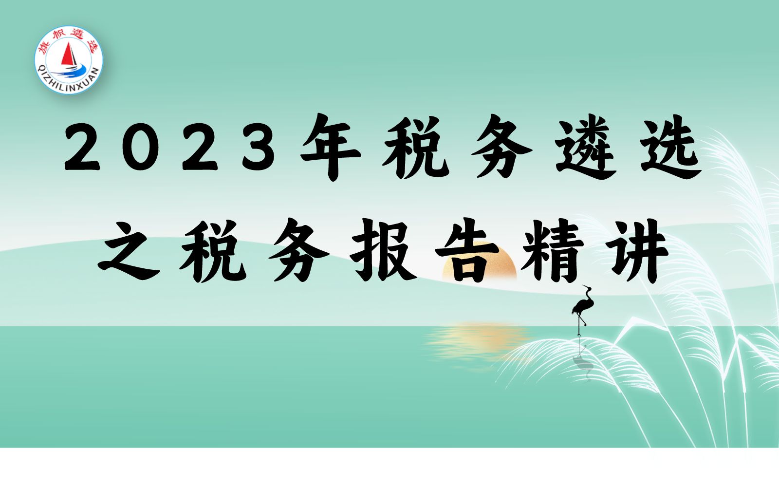 2023年旗帜遴选税务专项班之税务工作报告哔哩哔哩bilibili