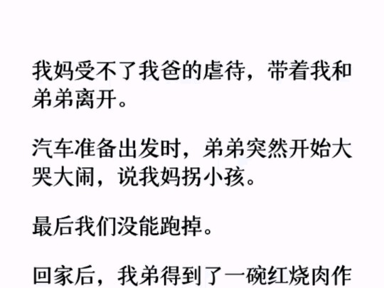 我猛地揪住她的衣角:「妈,别带弟弟了,他在这里会活得很好的,可我不一样……」原来老天让我重生,并不是为了救我妈,而是为了救我自己……哔哩...