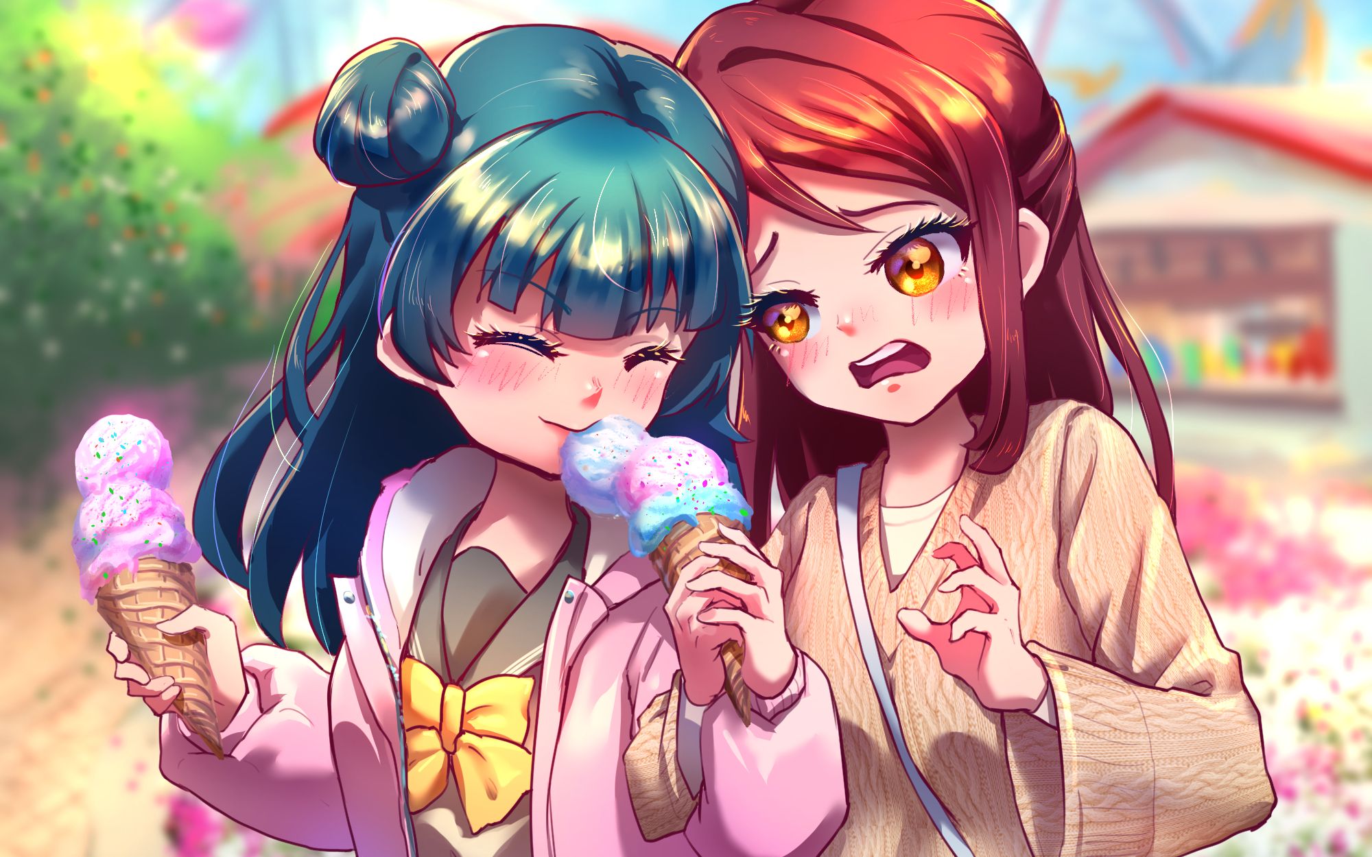 【板绘】情人节游乐园约会的夜梨_哔哩哔哩_bilibili