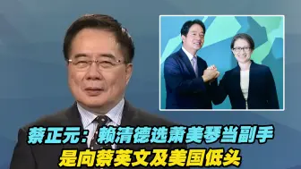 Tải video: 蔡正元：赖清德被迫选萧美琴当副手，是向蔡英文及美国低头