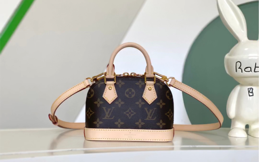 lv路易威登alma nano 贝壳手袋 m82717 老花(变色皮)迷你贝壳包系列