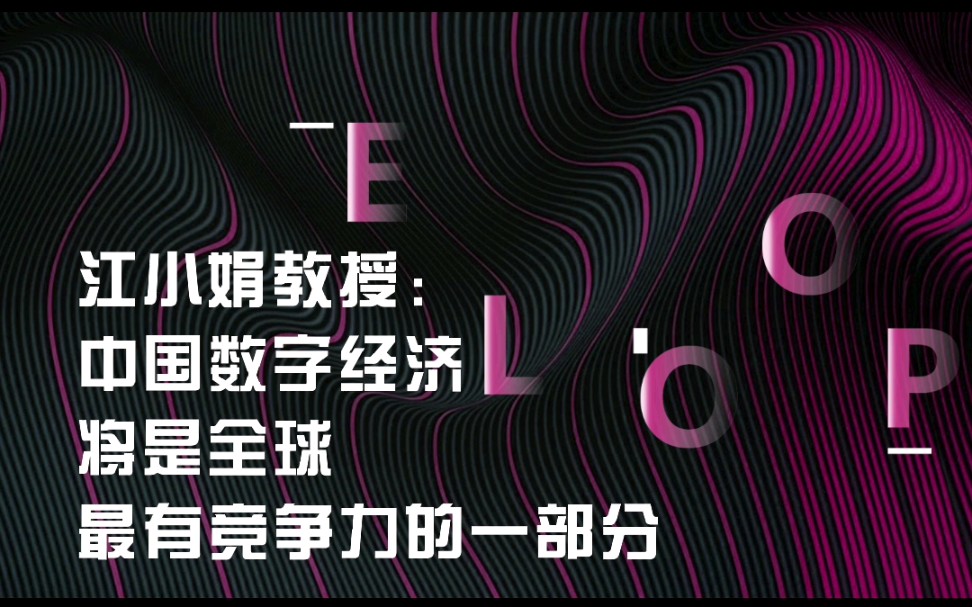 江小娟教授谈:中国数字经济将是全球最有竞争力的一部分哔哩哔哩bilibili