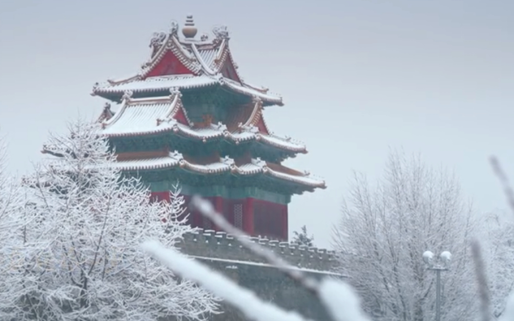 【传统中国节】立冬的故宫银装素裹,故宫的初雪,你拍到了嘛?哔哩哔哩bilibili