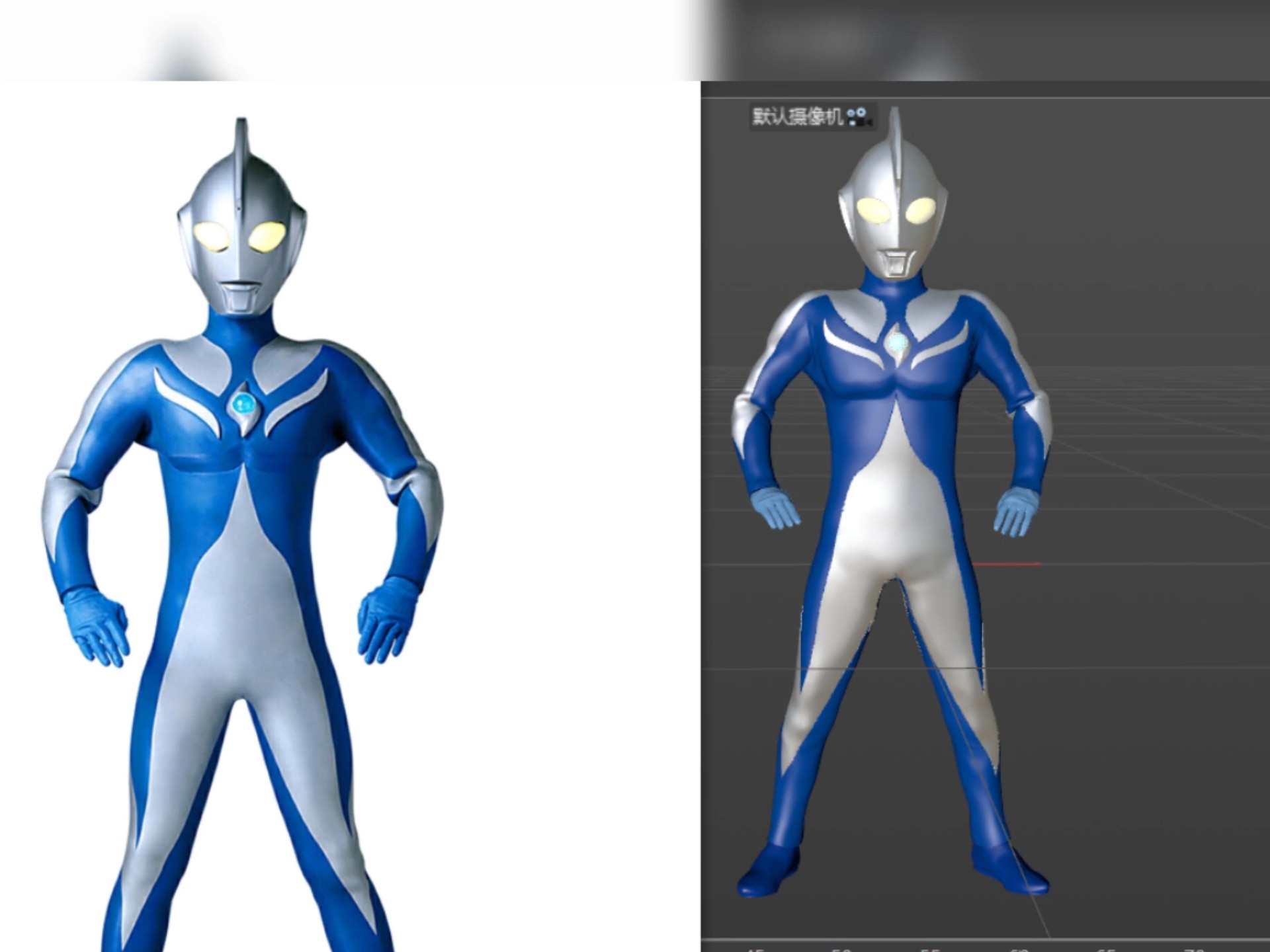 wf展参赛作品原模建模展示/高斯奥特曼月神形态/站姿雕像25cm34cm40cm
