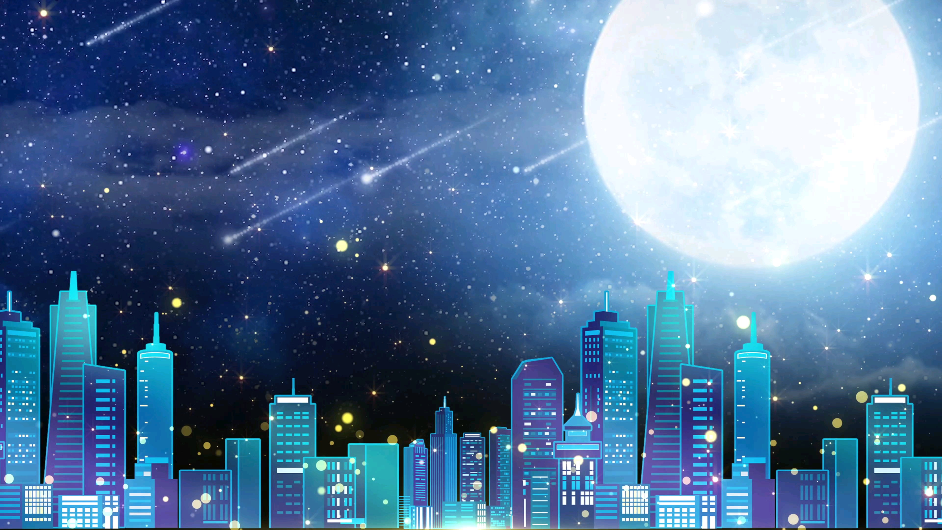 六一儿童节流星夜色背景视频素材