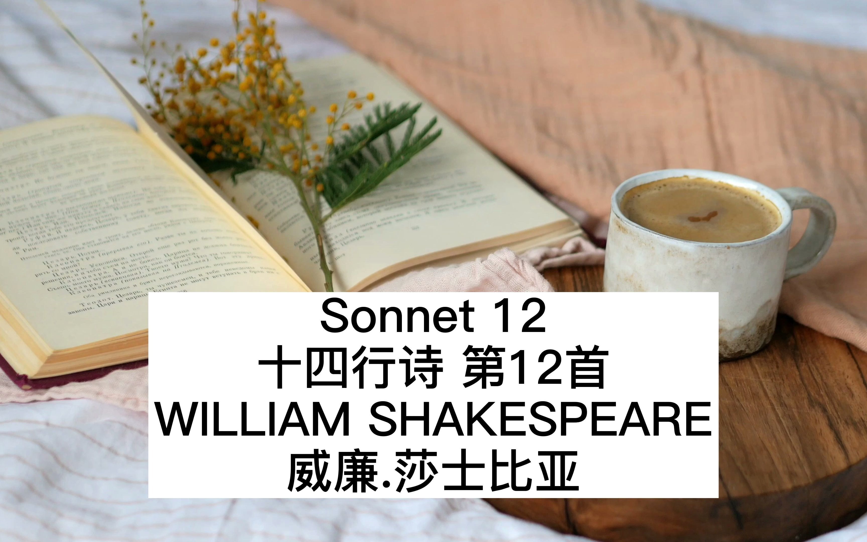 [图]英文诗歌：莎士比亚 十四行诗 第12首（Sonnet 12）