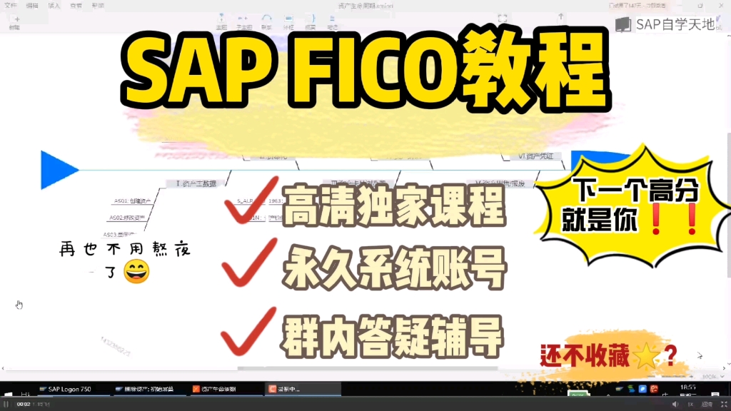 SAP系统SAP软件SAP教程SAP FICO视频课程资产会计讲解哔哩哔哩bilibili