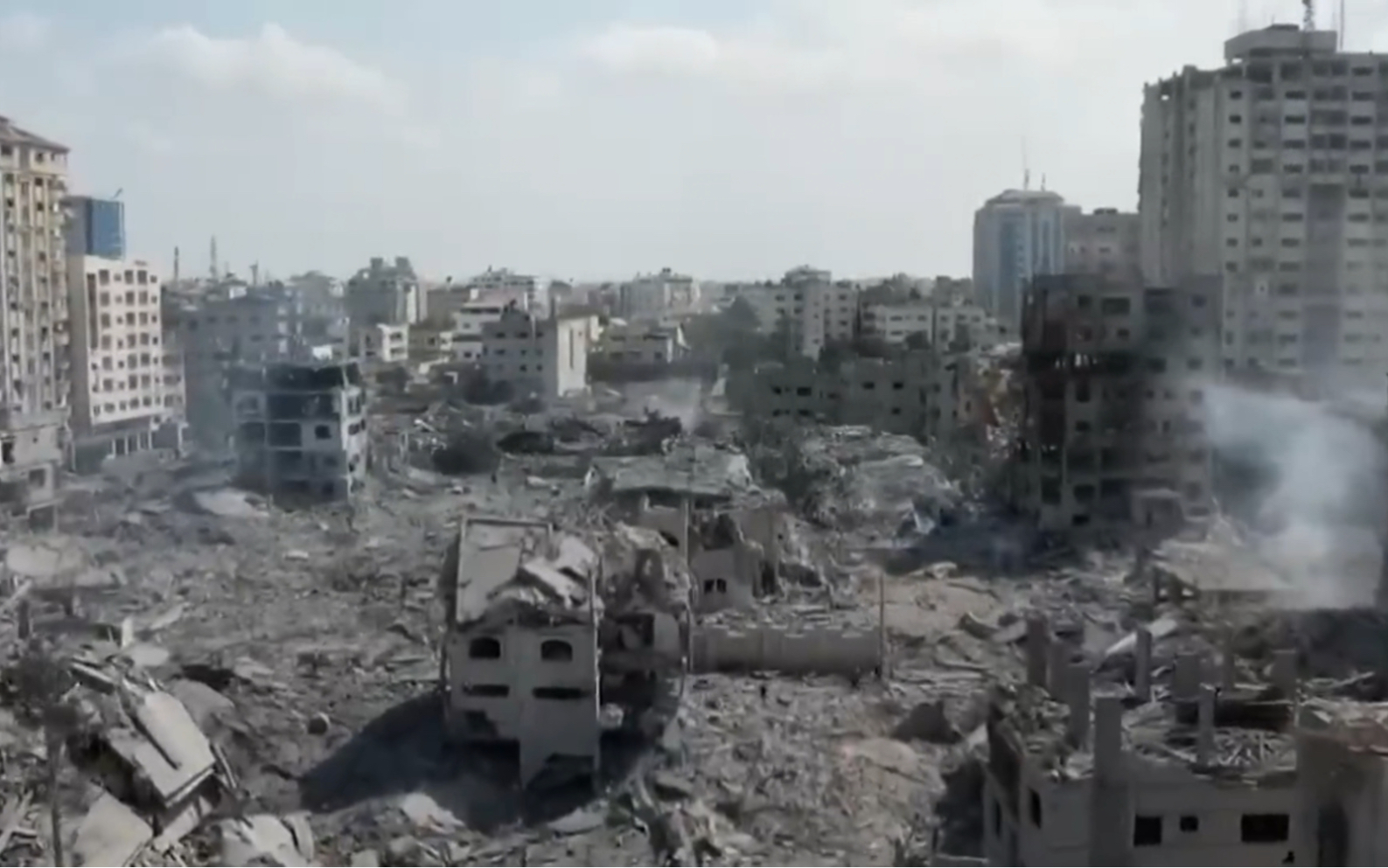 以色列的种族灭绝计划真能成功?航拍加沙现状